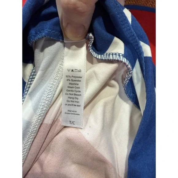 LuLaRoe Leggings Women TC Red White Blue NWT Stars Stripes Americana - Picture 3 of 3